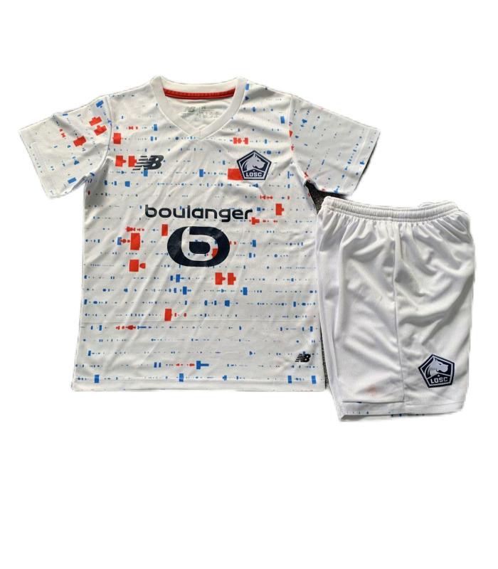 Kids-Lille 23/24 Away White Soccer Jersey