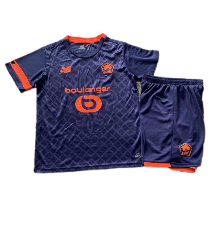 Kids-Lille 23/24 Third Navy Blue Soccer Jersey