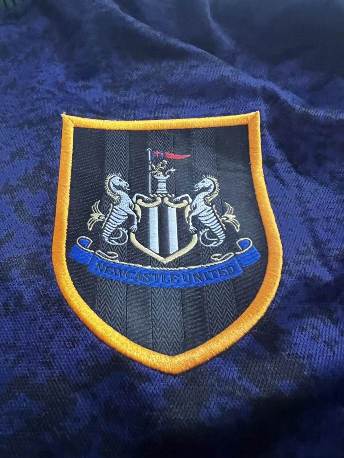 Newcastle 97/98 Away Navy Blue Soccer Jersey