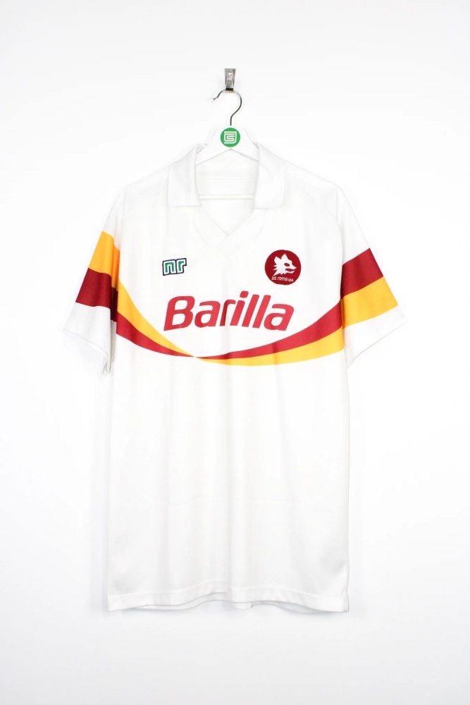 Roma 90/91 Away White Soccer Jersey