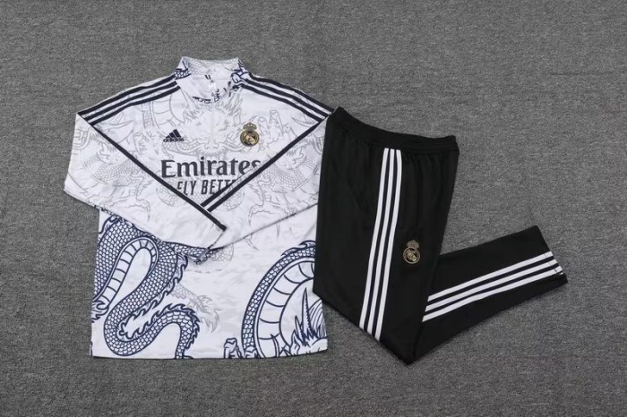 Real Madrid 23/24 Tracksuit - White Dragon