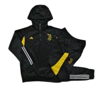 Juventus Hoodie Tracksuit - Black/Yellow