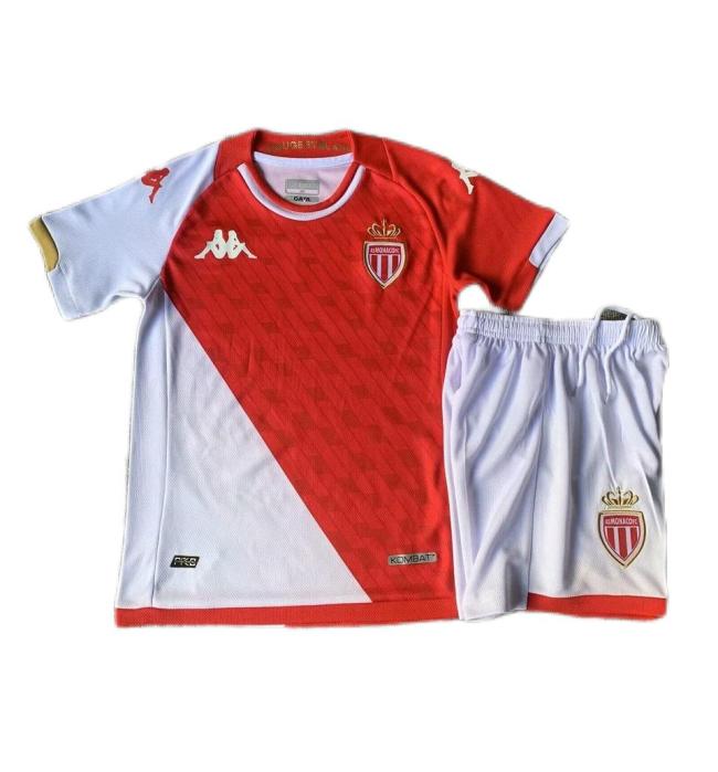 Kids-Monaco 23/24 Home Soccer Jersey