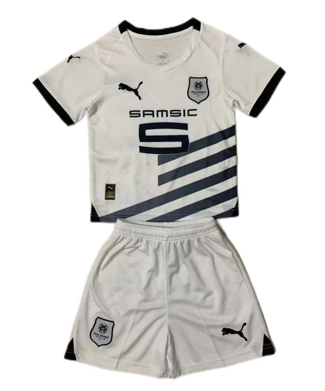 Kids-Stade Rennais 23/24 Away White Soccer Jersey
