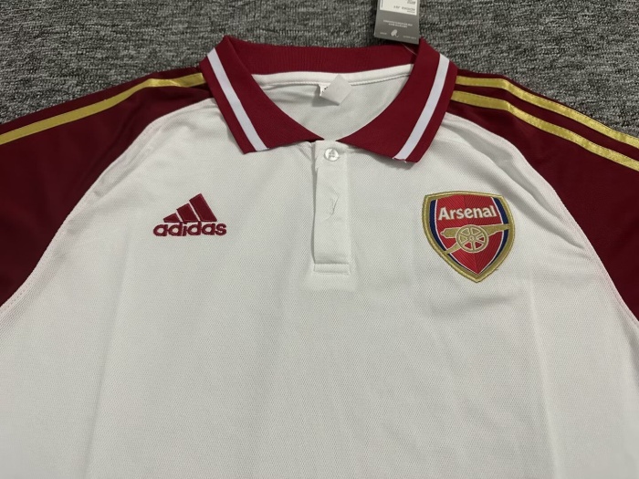 Arsenal 23/24 White/Dark Red Polo Shirts