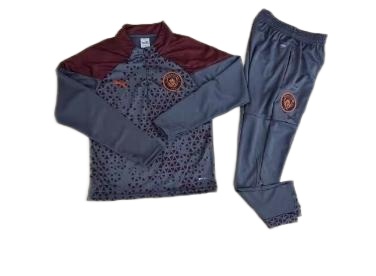 Kids Manchester City 23/24 Tracksuit - Grey/Dark Red