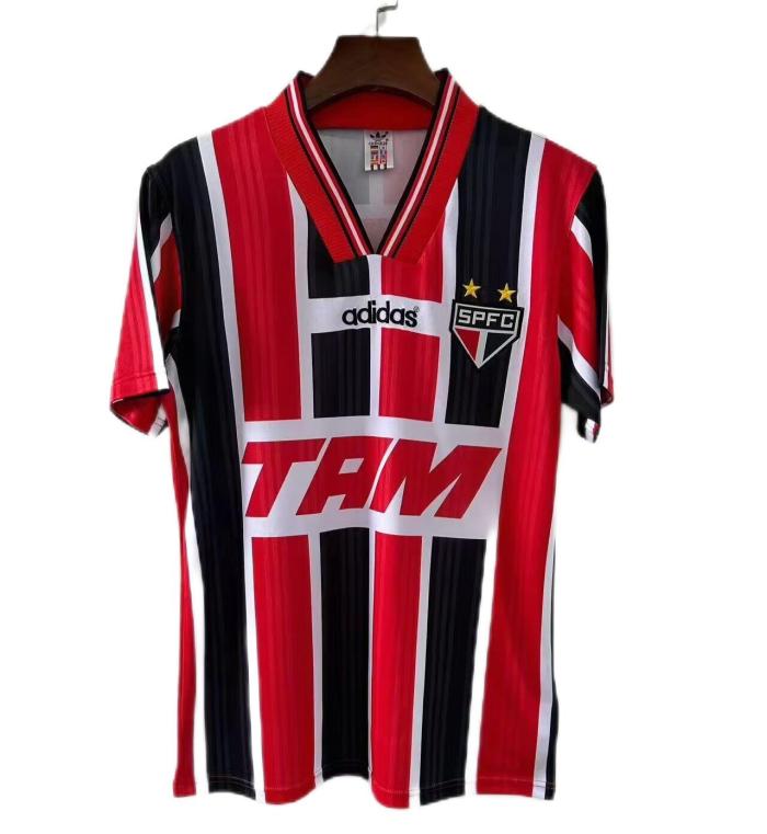Sao Paulo 1996 Away Black/Red Soccer Jersey