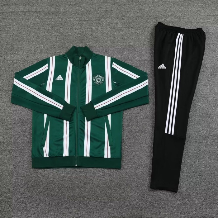 Manchester Utd 23/24 Tracksuit - White/Green