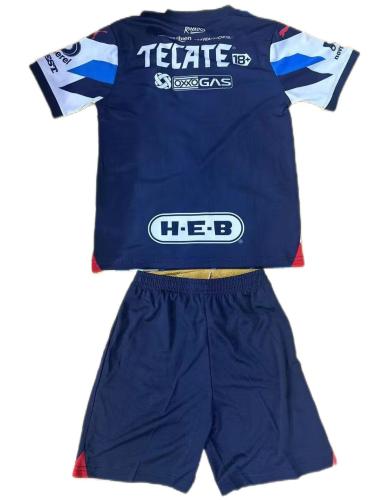 Kids-Monterrey 23/24 Third White/Dark Blue Soccer Jersey