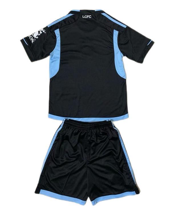 Kids-Leicester City 23/24 Away Black/Blue Soccer Jersey