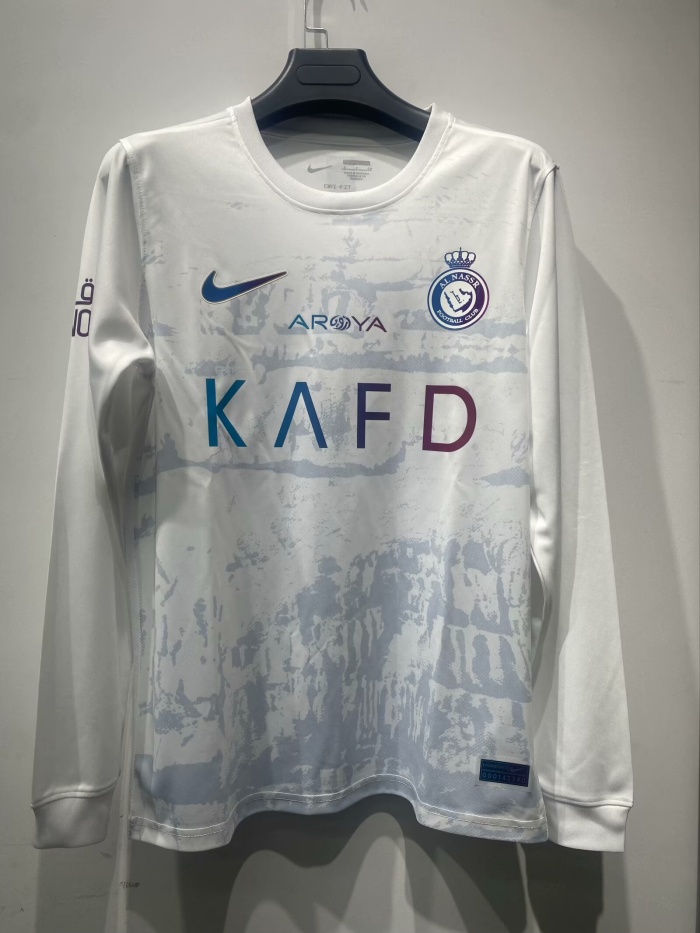 Al-Nassr 23/24 Third White Long Soccer Jersey