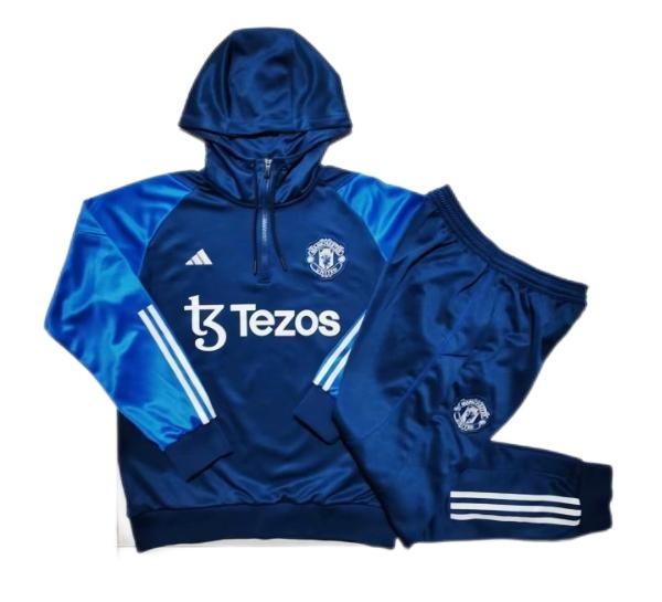 Manchester Utd 23/24 Hoodie Tracksuit - Dark Blue