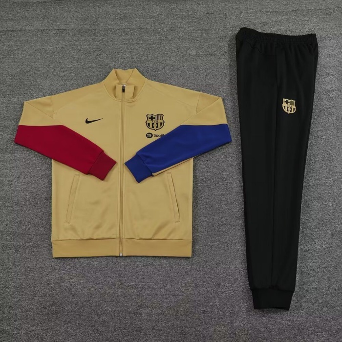 Barcelona 23/24 Tracksuit - Golden/Blue/Red