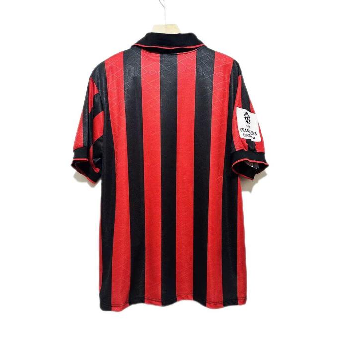 AC Milan 94/95 Home UCL Final Soccer Jersey