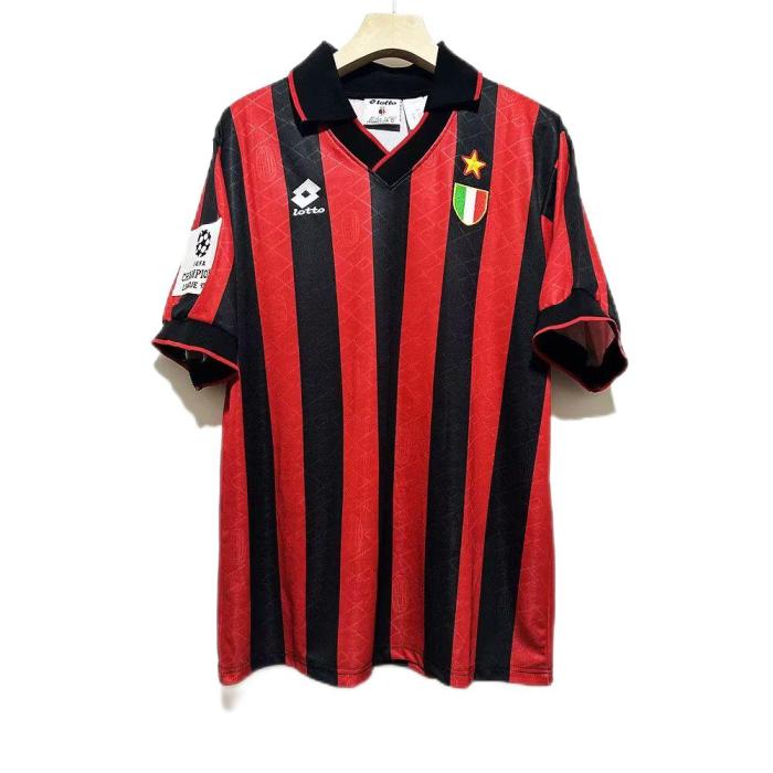 AC Milan 94/95 Home UCL Final Soccer Jersey