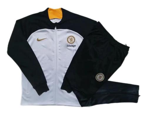 Kids Chelsea 23/24 Tracksuit - White/Black/Yellow