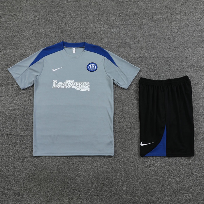 Inter Milan 23/24 Grey/Blue Training Kit Jersey