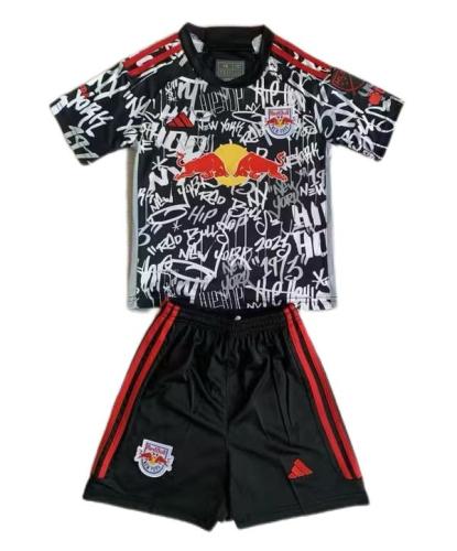 Kids-New York Red Bulls 23/24 Third Black/White Soccer Jersey