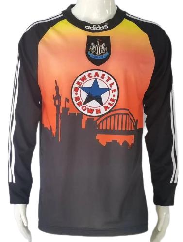 Newcastle 96/97 GK Black/Orange Long Soccer Jersey