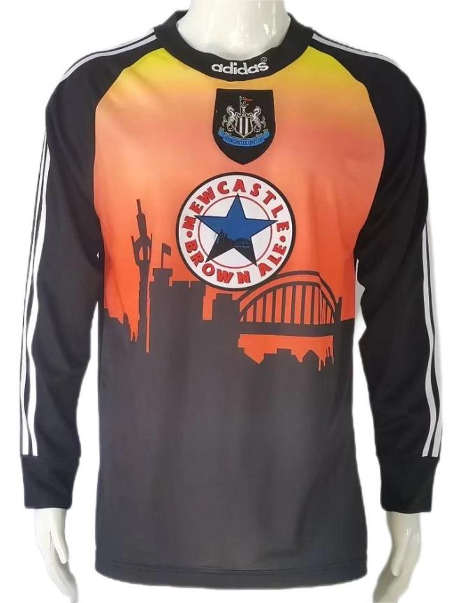 Newcastle 96/97 GK Black/Orange Long Soccer Jersey