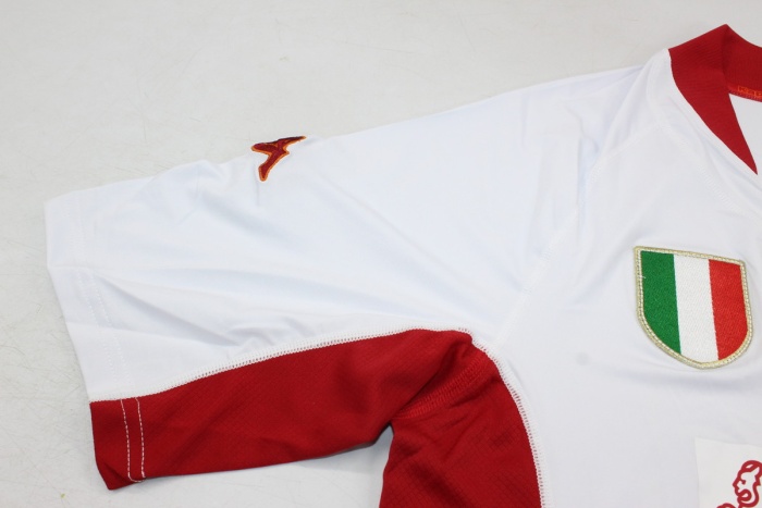 Roma 01/02 Away White Soccer Jersey