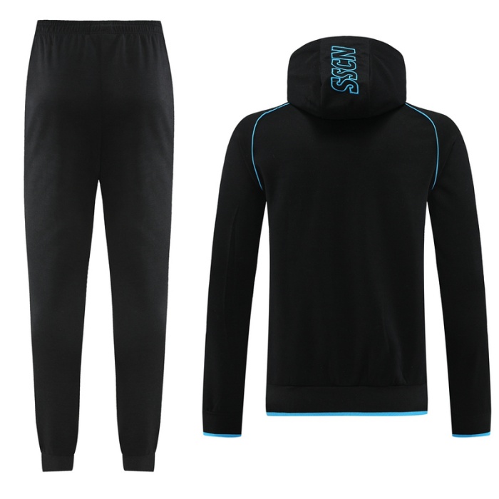 Napoli 23/24 Hoodie Tracksuit - Black/Blue