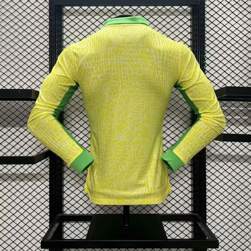 Brazil 2024 Home Long Soccer Jersey(Player)