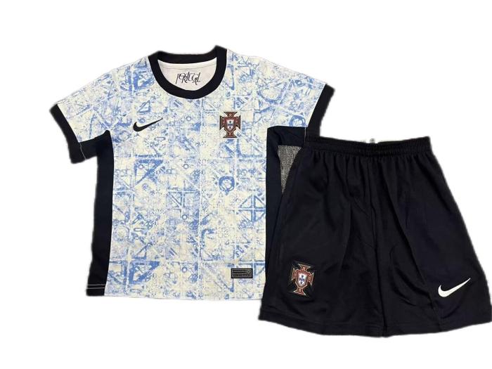 Kids-Portugal 2024 Euro Away Leaked Soccer Jersey
