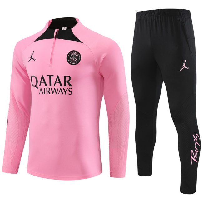Kids Paris St Germain 23/24 Tracksuit - Pink/Black