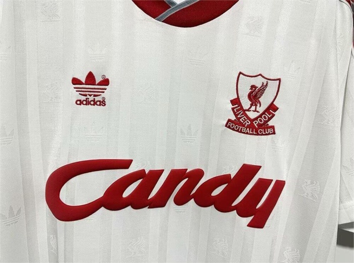 Liverpool 88/89 Third White Soccer Jersey