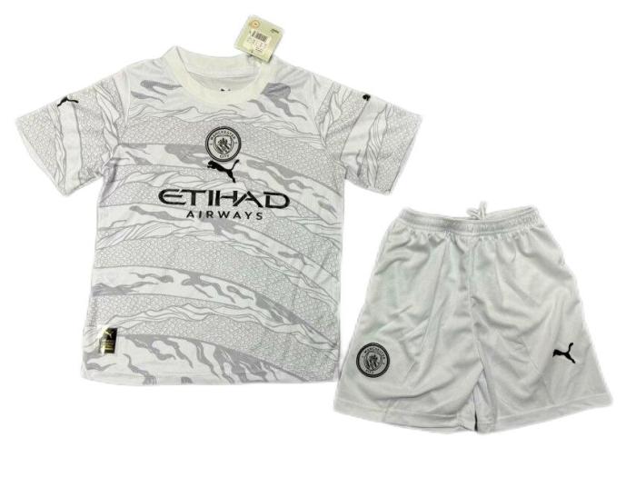 Kids-Manchester City 23/24 Special White/Dragon Soccer Jersey