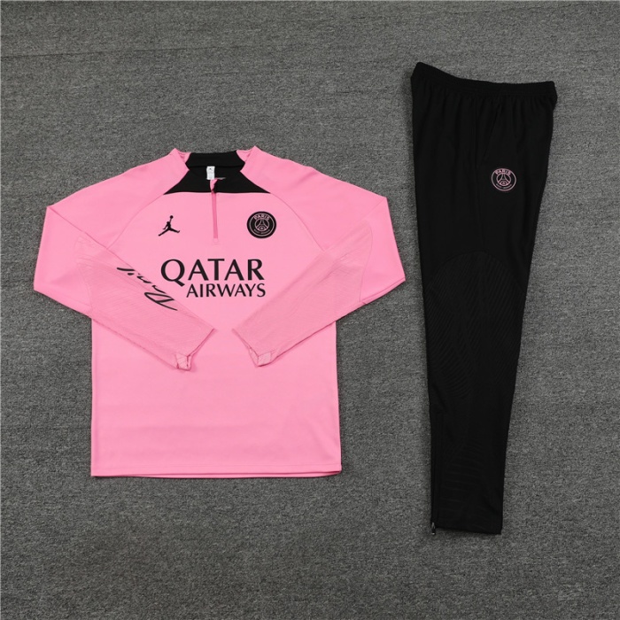 Kids Paris St Germain 23/24 Tracksuit - Pink/Black