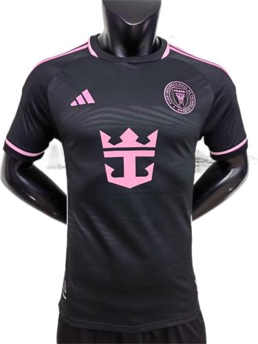 Inter Miami 24/25 Away Black Pink Soccer Jersey(Player)