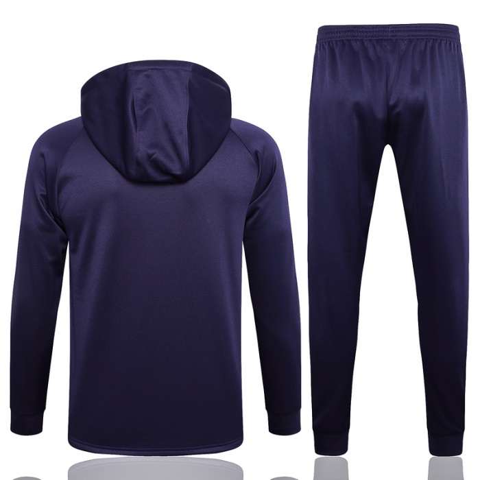 Paris St Germain 23/24 Hoodie Tracksuit-Dark Purple