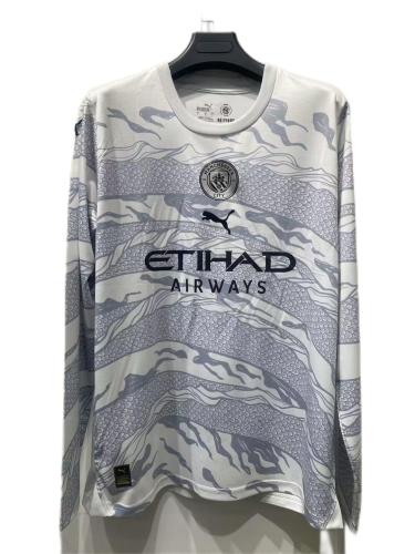 Man City 23/24 Special White Dragon Long Jerseys