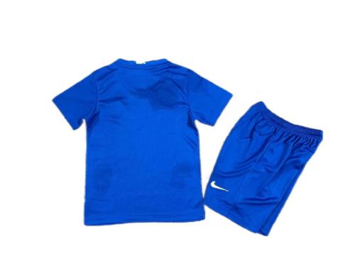 Kids-Manchester Utd 08/09 Third Blue Soccer Jersey