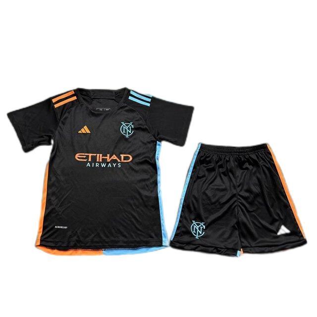Kids-New York City 24/25 Away Black Soccer Jersey