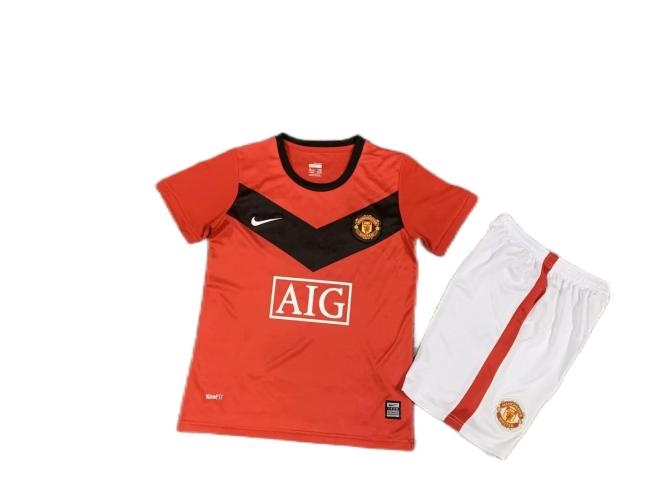 Kids-Manchester Utd 09/10 Home Soccer Jersey