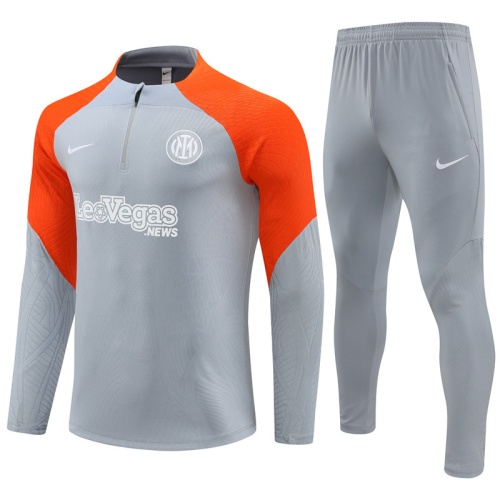 Kids Inter Milan 23/24 Tracksuit - Grey/Orange