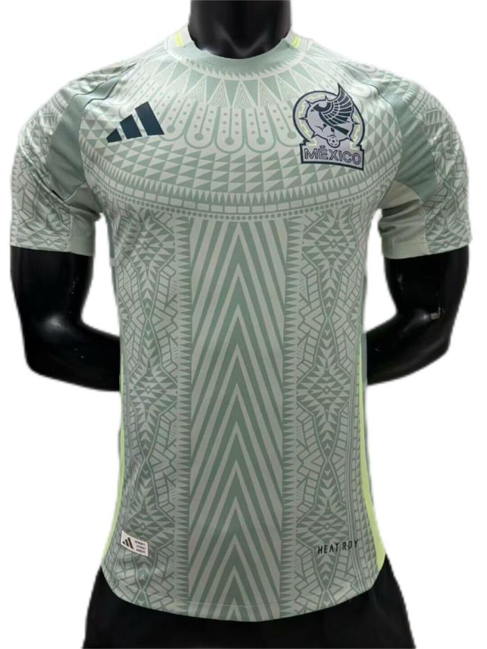 Mexico 2024 Away Grey Green Soccer Jersey(Player)