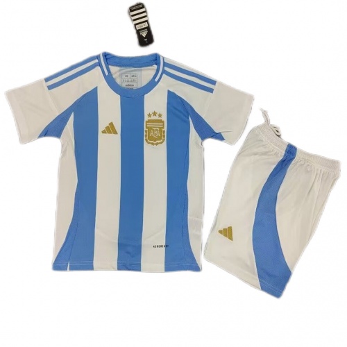 Kids-Argentina 2024 Home Soccer Jersey