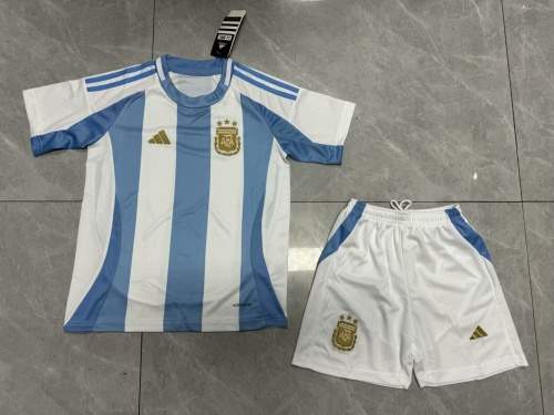 Kids-Argentina 2024 Home Soccer Jersey