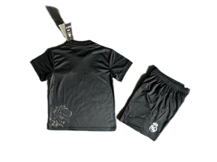 Kids-Real Madrid 23/24 Special Black Rose Soccer Jersey