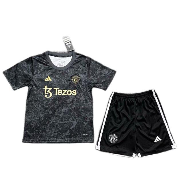 Kids-Real Madrid 23/24 Special Black/Golden Soccer Jersey
