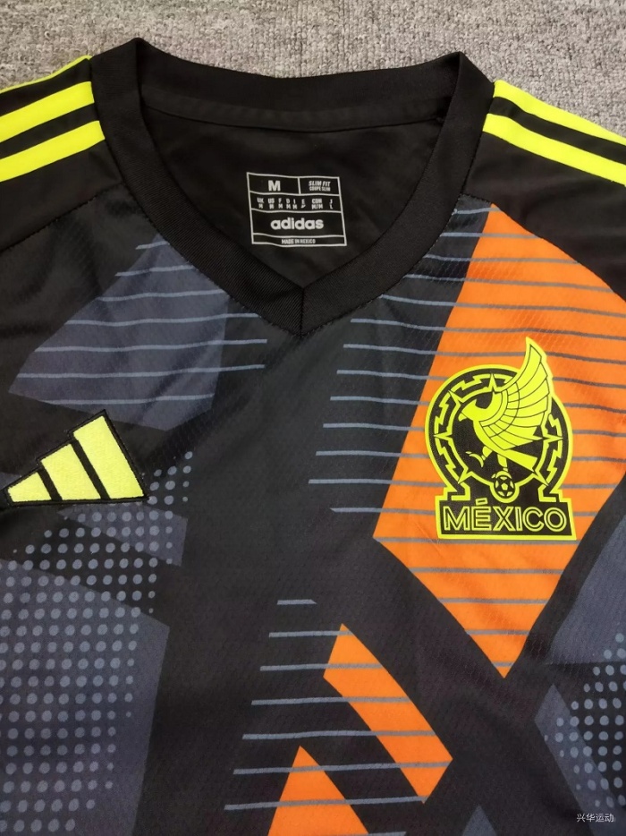 Mexico 2024 GK Black Soccer Jersey