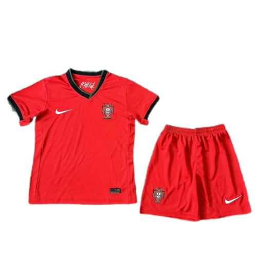 Kids-Portugal 2024 Euro Home Leaked Soccer Jersey