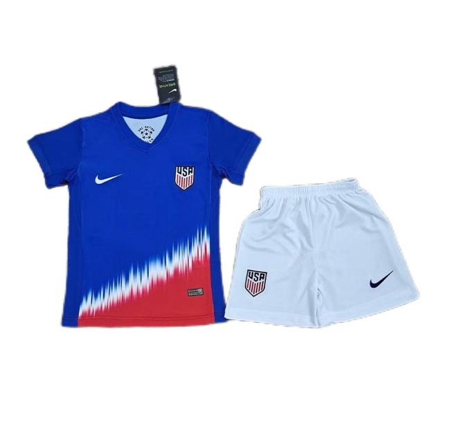 Kids-USA 2024 Away Blue Leaked Soccer Jersey
