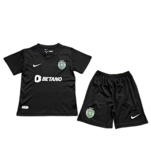 Kids-Sporting Lisbon 23/24 Fourth Black Soccer Jersey