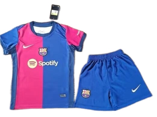 Kids-Barcelona 24/25 Home Soccer Jersey