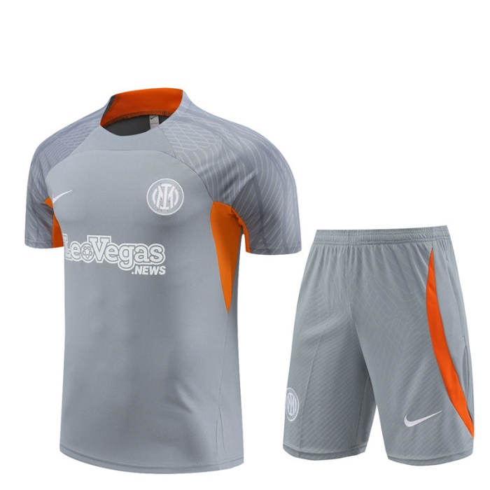 Inter Milan 23/24 Grey/Orange Training Kit Jersey